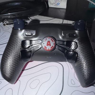 AIM Custom Pink Black Video Game Controller with Textured Grips