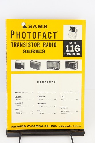 Radio à transistor Sams Photofact série TSM-112 à TSM-140 BON ÉTAT (choisissez le volume #) - Photo 10/39