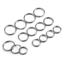 FEGVE Titanium Key Rings Split Rings, Small Keyrings, Jump Rings for Necklac...