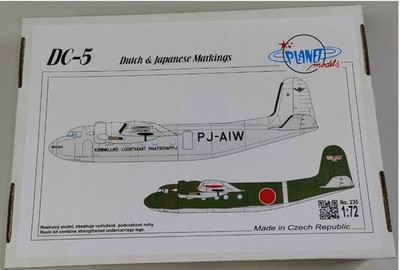Douglas DC-5 Dutch & Japanese Markings ,1:72 -Planet Models (S.TRACCIATA)