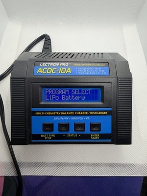 Lectron Pro ACDC-10A 1S-6S 10-Amp LiPo/LiFe/LiHV/NiMH Charger Lightly Used.