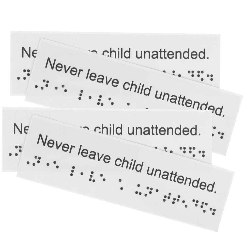 4 Pcs Braille and Tactile Sign Signage Label Maker Accessible Board ...