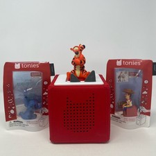 Tonies Red Toniebox Audio Player Bundle w/ 3 Disney Tonies
