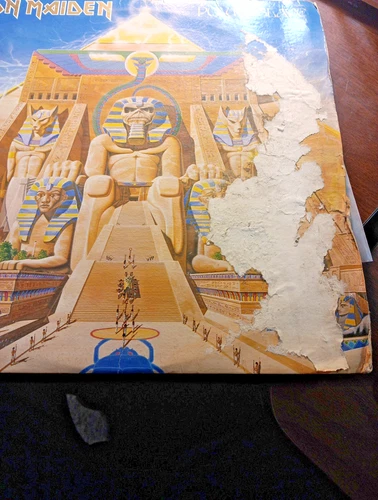 Iron Maiden "Powerslave" LP 1984 EMI 1st Pressing SJ 12321