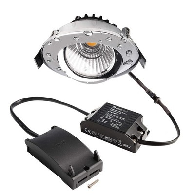 LED Einbau-Strahler DIONE IP44, Ø 8.2cm, 8.5W 3000K 800lm 36°, schwenkbar 30°, Q