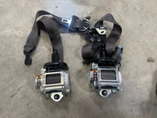 2019-2024 GMC SIERRA CHEVY SILVERADO LH & RH PAIR SEATBELTS BELTS BROWN OEM