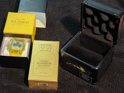 Invicta 45482 S1 Rally Kinesia Anatomic Men's Watch + Gladiator Cologne + Case