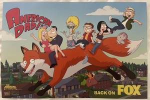AMERICAN DAD 2025 Comic-Con 12x18 FOX Hulu POSTER - American Dad! MINT
