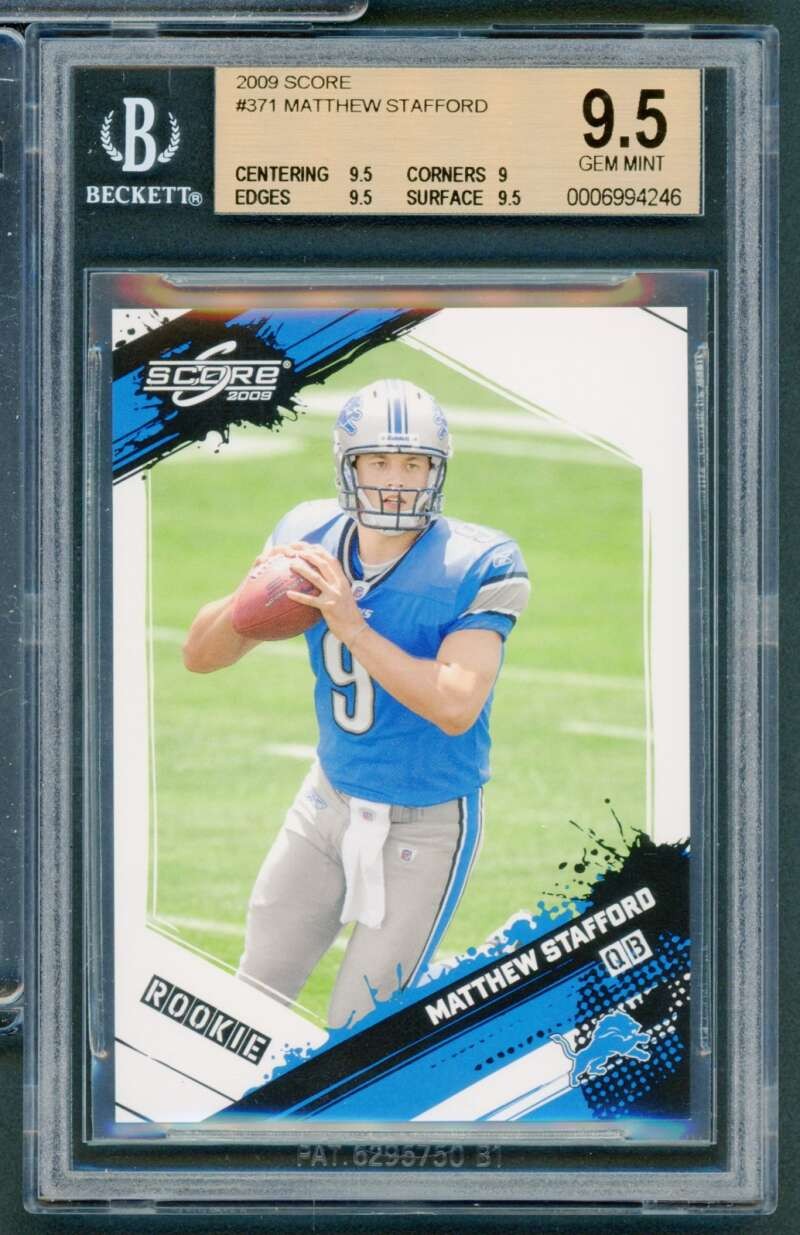 Matthew Stafford Rookie Card 2009 Score #371 BGS 9.5
