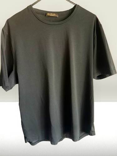 Loro Piana Black T-Shirt Men's Size 3XL Cotton-Silk Excellent Condit