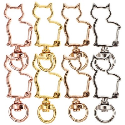  20pcs DIY Keychain Materialien Katzenform Keychain -Clips hängende Dekorationen