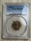 1920-D 1C Lincoln Wheat Cent PCGS MS 63 BN Lightly Toned