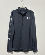 Under Armour Velocity 1/2 Zip Pullover Boys L Gray Long Sleeve Loose Fit NWT