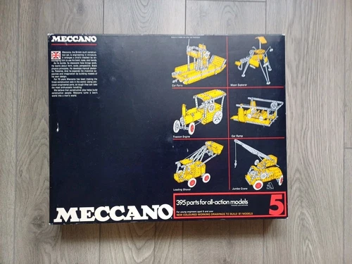 Meccano Set 5,1970s,100% Complete In Original Box With Manuals.