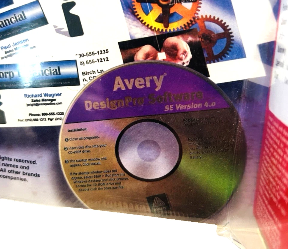 Lexmark 70/80 Ink Cartridges Avery Design Pro Software SE 4.0 Card / Labels Pack - Image 2 of 4