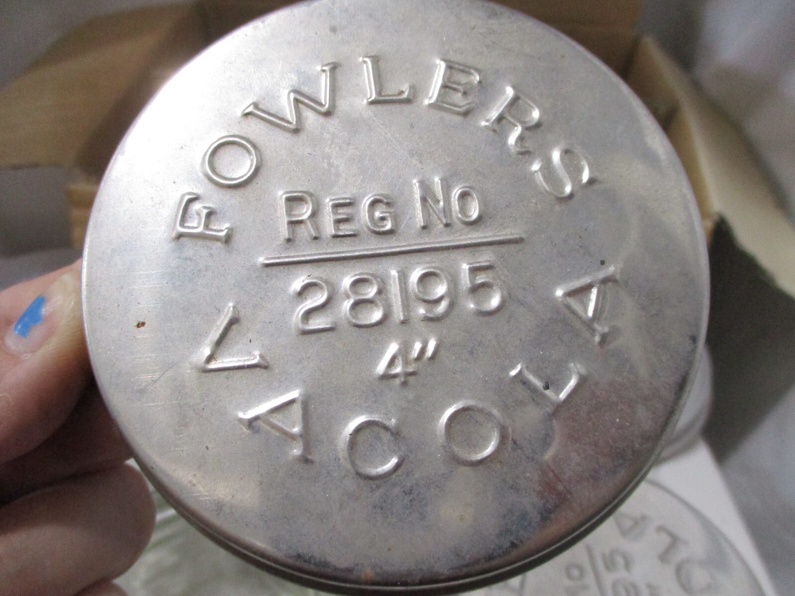 Fowlers Vacola Preserving Jars No. 31 Box of 6 Glass Bottles with