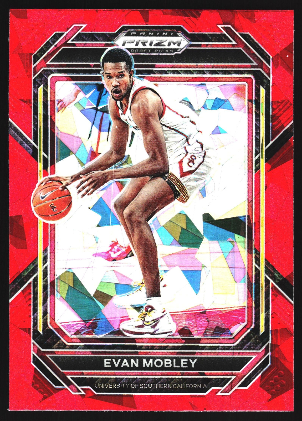 Evan Mobley 2023 Panini Prizm Red Ice Prizm Cleveland Cavaliers NBA Card
