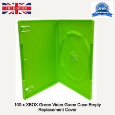 100 x Microsoft XBOX Gr&uuml;n Videospiel H&uuml;lle Hochwertig Leer Ersatz Cover