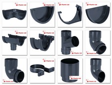 Brett Martin 115mm Deep Gutter Fittings & 68mm Pipe Fittings in Anthracite Grey