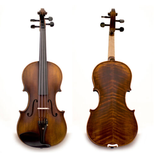 Populaire Violon acoustique satin 4/4 professionnel fait main antique SKYSH100 avec étui mise à niveau