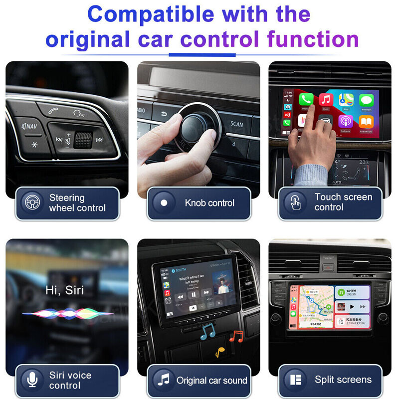 Wireless Carplay AI BOX Android Auto Bluetooth GPS 8+128GB Box