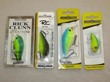 4 LUCK E STRIKE FISHING LURES 2 RICK CLUNN CLASSICS LURES