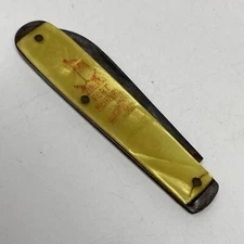 Vintage 1814 Fort McHenry Pocket Knife Yellow 2.5” Blade Baltimore