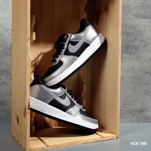 Nike Air Force 1 B Low Silver Black AF1 3M Reflective Snake 2021 DJ6033-001  | eBay