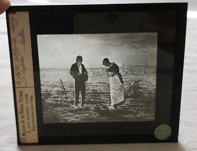 Lanterna magica Doppio vetro Antica slide Rarissima Millet L