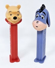 Vintage Winnie the Pooh  Eeyore Pez Candy Dispenser Set of 2 Disney VGC
