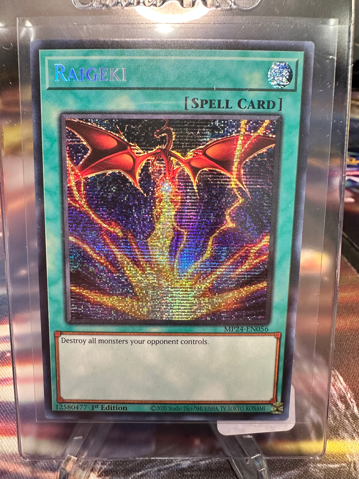 Raigeki MP24-EN056 Prismatic Secret Rare 1st Edition Mint Condition