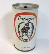 Vintage Empty ESSLINGER 12oz Steel Beer Can 1970s Pull Tab Ruppert Brewing, US