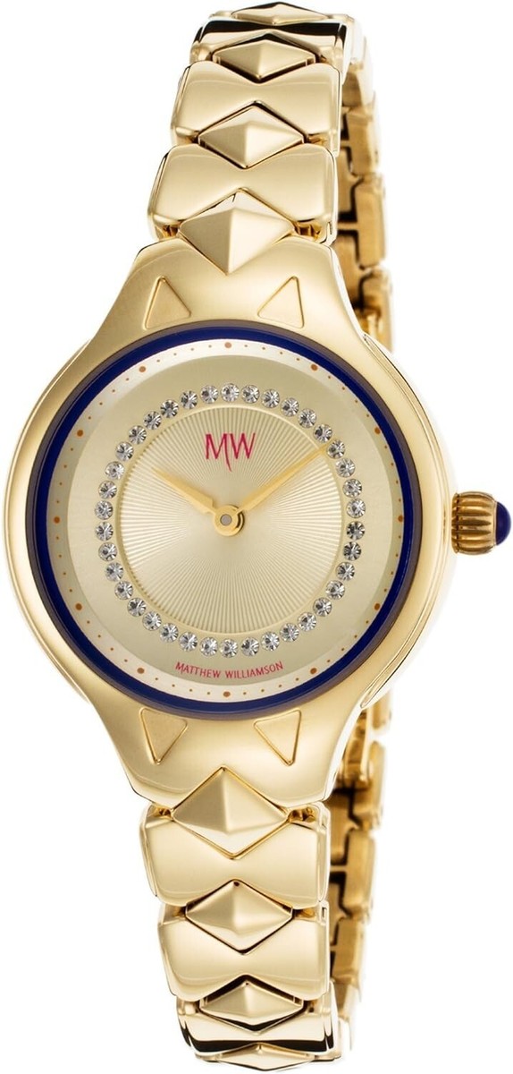NEW Matthew Williamson Gold Crystal Round Women\'s Quartz Watch LBM34002-03 NEW Matthew Williamson Gold Crystal Round Women main image 3