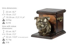 Staffordshire Bull Terrier, dog urn made of cold cast bronze,ArtDog, USA - kind2