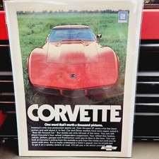 Vintage Chevrolet Corvette  Advertisment. Vin...