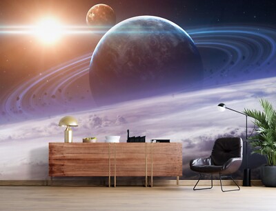 3D Planet Sonne Q9333 Tapete Wandgemälde Fototapete Selbstklebend Kay