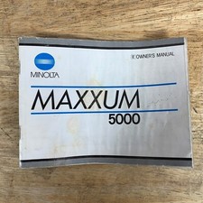Minolta Maxxum 5000 Owner's Manual Camera Instruction Booklet