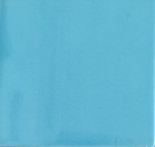 S 002 Mexican Tile sample Ceramic Handmade 4x4 inch, WASHED TURQUOISE