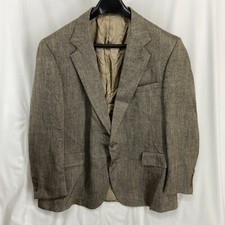 Vintage Richard Thomas Men's Brown Tweed Sport Coat Jacket Two Button Size 48L