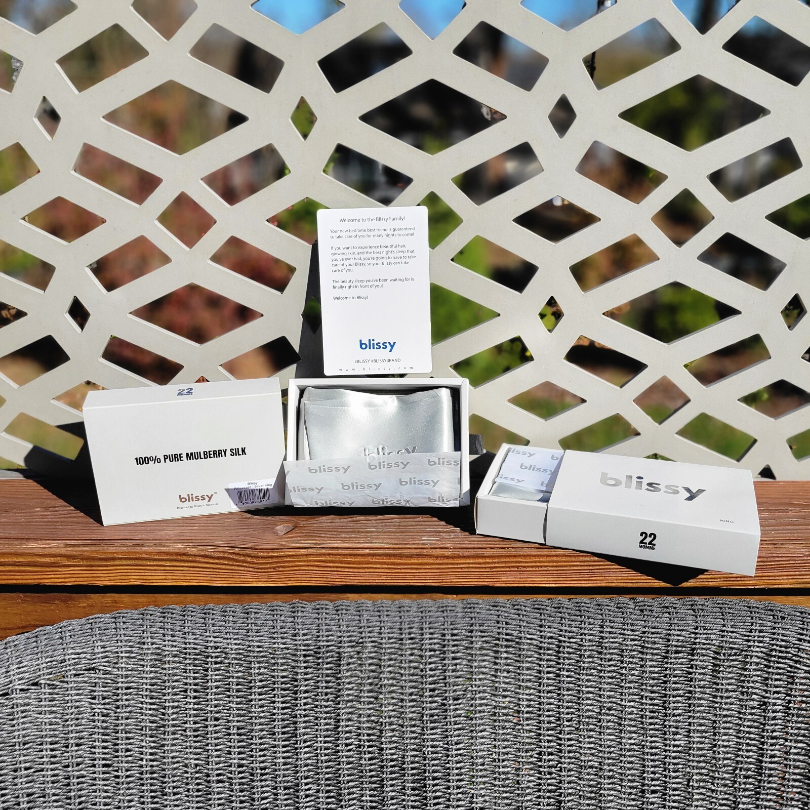 BLISSY Silk Pillowcase 100% Pure Mulberry Silk 22 Momme King Mulberry - QTY (2)-image