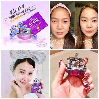 3X ALADA 3D Whitening Facial Powder Cream QR Code Booster Skin