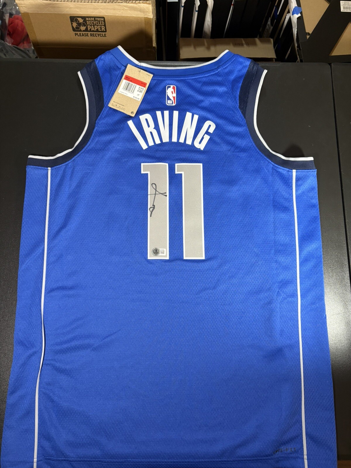Kyrie Irving Autographed Signed Dallas Mavericks Nike NBA Jersey Beckett Rare 