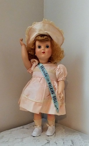 Vintage Wanda Walking Wind-Up Doll 18 
