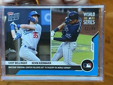 2020 TOPPS NOW #WM-7 Cody Bellinger & Kevin Kiermaier 42/49 Blue - World Series
