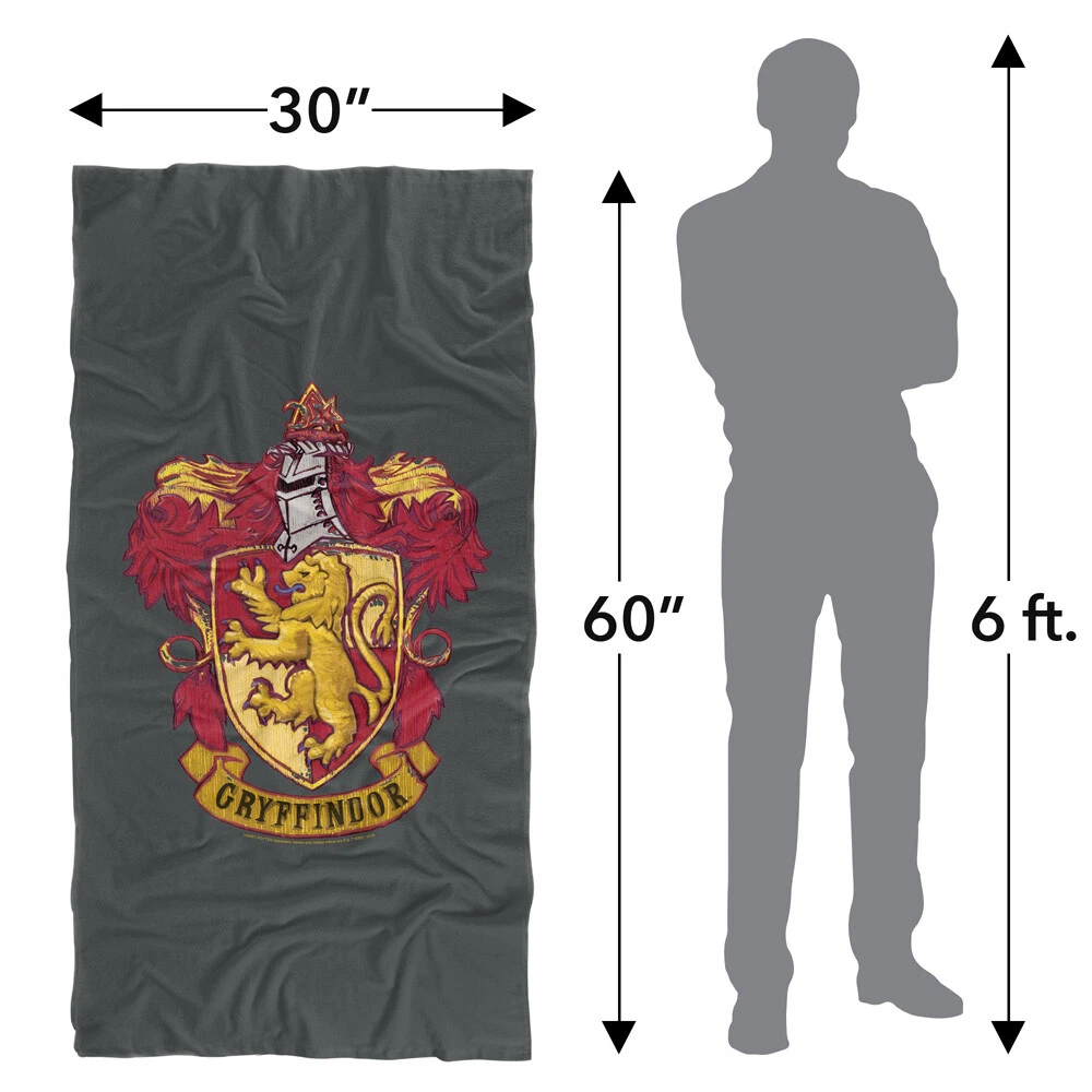 Harry Potter Gryffindor Rough Crest Officially Licensed Beach Towel 30"x60"