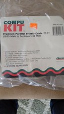 Parallel Printer Cable 25 feet DB25 M to Centronics 36 M NOS