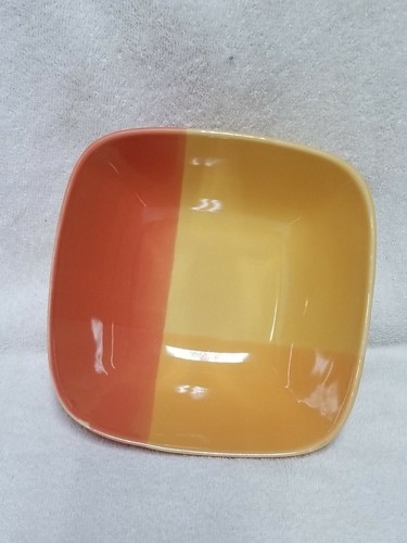 222 FIFTH COLOR BLOCKS Red / Yellow CEREAL BOWL 6" X 2 1/2" - Picture 2 of 4