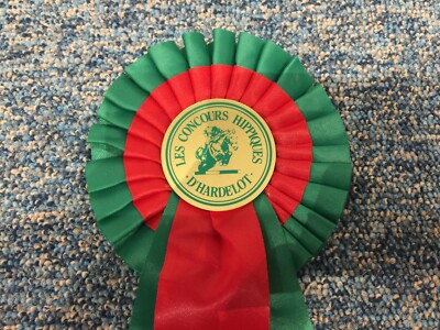 FLOT COCARDE TISSU TOURNOI EQUITATION HIPPISME CHEVAUX JUMPING LE TOUQUET