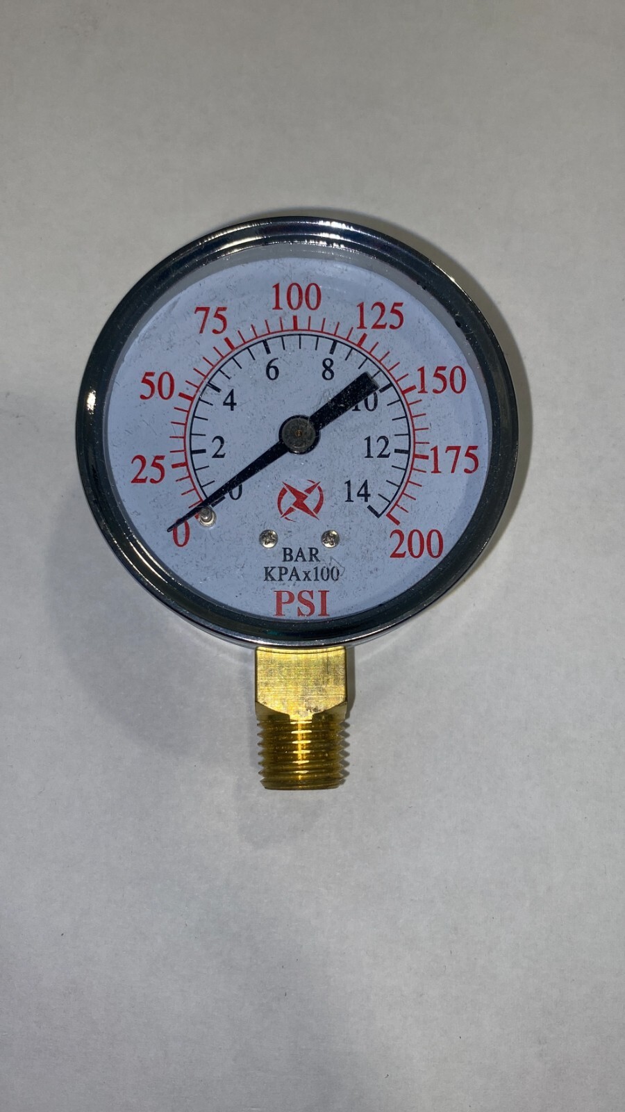 Air Pressure Gauge 2.5" 200 PSI 1/4" NPT Side Mount