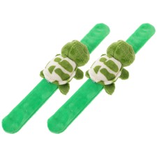 2 PCS Turtle Blasting Ring Stuffed Animal Wrist Bracelets Papa Circle-